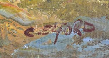 C. Elford jelzéssel: Alpesi táj. Olaj, farost. 30x40 cm