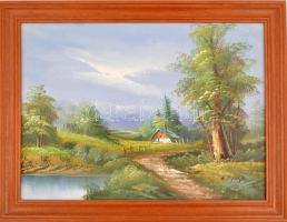 C. Elford jelzéssel: Alpesi táj. Olaj, farost. 30x40 cm