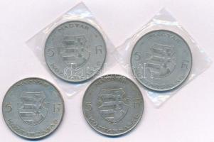 1947. 5Ft Ag "Kossuth" (4x) T:2-,3 Adamo F8.1