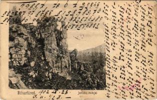 1902 Biharfüred, Stana de Vale, Stina de Vale; Jericho romjai. Titkosírással írt lap / rock, hiking spot. Cryptography (EB)