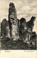 Belényes, Beius; A belényesújlaki Ágaskő / hiking spot, rock formation in Uileacu de Beius