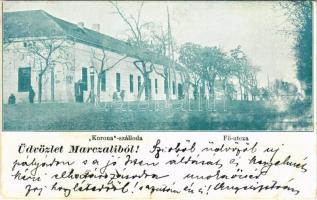 1904 Marcali, Korona szálloda, Fő utca (EB)