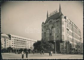 1955 Belgrád, A Honvéd vízilabda csapatának aláírása képeslapon (Svéda, Bánhidi, Németh, stb.)