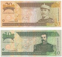 Dominikai Köztársaság 2002. 10P + 20P T:III szép papír Dominican Republic 2002. 10 Pesos + 20 Pesos C:F nice paper Krause#168b,169b