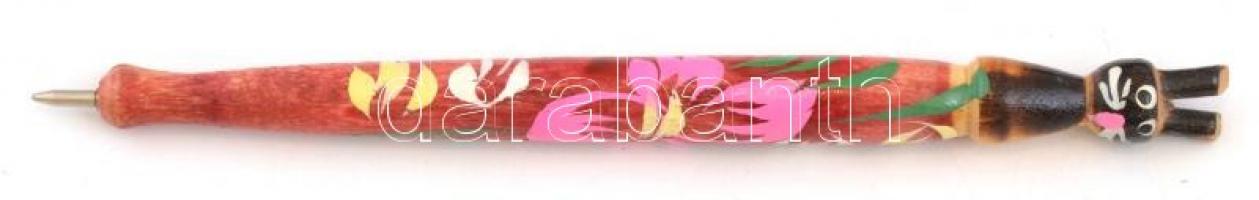 Faragott fa fali gyertyatartó, m: 24 cm + afrikai maszk utánzat, h: 48 cm + faragott, festett fa nyu...