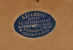 Boromisza Tibor (1880-1960): Dunapart. Vegyes technika, papír, jelezve balra lent (rovásírással és B...