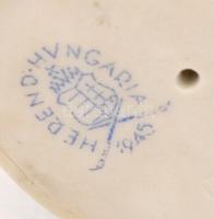 Herendi porcelán sólyom madár figura, kézzel festett, jelzett, hibátlan, m: 7,5 cm