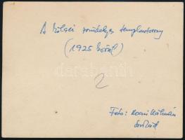 cca 1925 Kölcse, zsindelyes fa harangtorony, hátoldalon feliratozott fotó, 9×12 cm