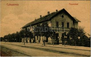 1911 Csíkszereda, Miercurea Ciuc; pályaudvar, vasútállomás / Bahnhof / railway station (fl)