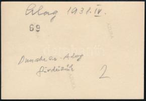 1931 Dunakeszi - Alag, fürdőzők, fotó, 6×8,5 cm