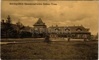 1913 Écska, Ecka; Gróf Harnoncourt kastély. Phot. Oldal / castle