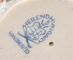 Herendi porcelán kismadár figura, kézzel festett, jelzett, hibátlan, m: 10,5 cm