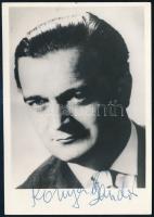 Kónya Sándor (1923-2002) operaénekes aláírása az őt ábrázoló fotón