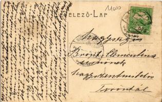 1908 Módos, Jasa Tomic; vasútállomás. Hoffmann Béla kiadása / railway station / Bahnhof (ázott sarok...