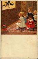 Children art postcard. M. Munk Wien Nr. 878. litho s: Pauli Ebner