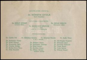 1948 Gyógyszerész báli meghívó füzet, védnökök, pártfogók és háziasszonyok listájával, 14p