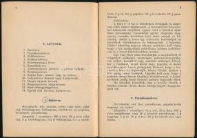 1942 Tábori étrendek, tábori szakácskönyv - II. világháborús tábori szakácskönyv, szép állapotban, 4...