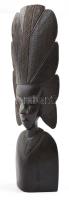 Afrikai női büszt. Faragott keményfa szobor. 33 cm