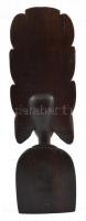 Afrikai női büszt. Faragott keményfa szobor. 33 cm