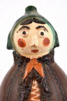 Kántor Sándor, Karcag:  jelzett mázas kerámia figura. Kopásokkal 23 cm