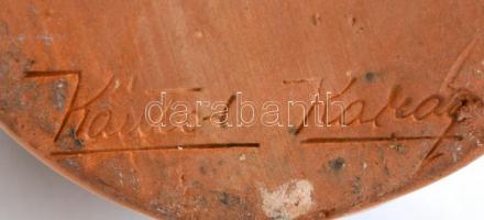 Kántor Sándor, Karcag:  jelzett mázas kerámia figura. Kopásokkal 23 cm