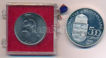 1981. 100Ft Ni "FAO I. - Világélelmezési nap" ÁPV plombált műanyag tokban + 1992. 500Ft Ag...