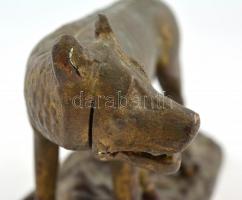 Romulus és Remus bronz szobor, a capitoliumi farkas alapján készült utánzat. Kopottas állapotban, a ...
