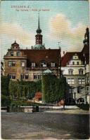 Dresden, Kgl. Schloss, Partie im Stallhof / royal castle, street view. Dr. Trenkler Co. Dsd. 168. (tiny tear)
