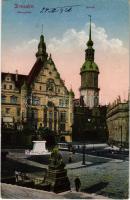 1926 Dresden, Schloss / castle, tram, monument (EK)