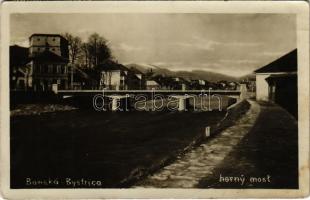 1928 Besztercebánya, Banská Bystrica; Garam folyó hídja / Horny most / Hron river bridge