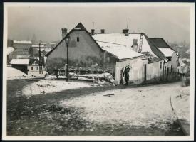 1934 Budapest, Tabán, részlet, hátoldalon feliratozott fotó, 6×8 cm