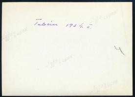 1934 Budapest, Tabán, részlet, hátoldalon feliratozott fotó, 6×8 cm