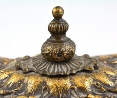 Réz ékszeres doboz, plüss béléssel 9,5x15x14 cm