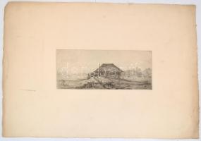 Boldizsár István (1897-1984): Malom. Rézkarc, papír, hátoldalán hagyatéki pecséttel, lap széle folto...