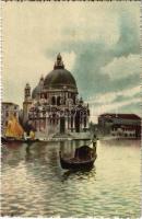 1926 Venezia, Venice; Chiesa S. Maria della Salute / Grand Canal, church, boat. A. Scrocchi 4365-5. (EK)