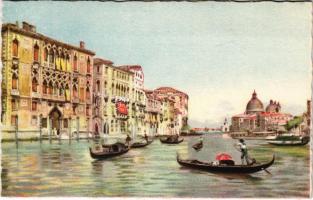 Venezia, Venice; Canal Grande e Chiesa della Salute / Grand Canal, church, boats. A. Scrocchi 4338-11.
