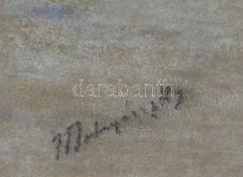 Mednyánszky jelzéssel: Téli tájkép. Akvarell, papír, üvegezett fa keretben, 20x27,5 cm