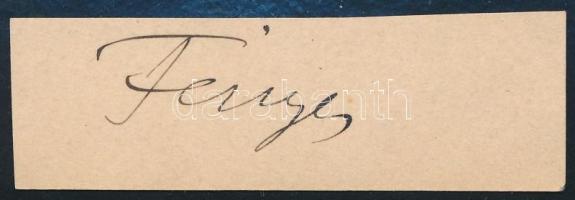 Fényes Adolf (1867-1945) festőművész autográf aláírása papíron
