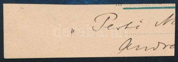 Fényes Adolf (1867-1945) festőművész autográf aláírása papíron