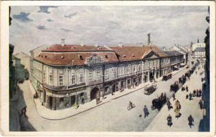 Budapest V. Az Athenaeum egykori palotája, üzletek. Lebontva 1897. Műemlékek Országos Bizottsága s: Cserna K. (EK)