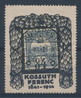 1914 Kossuth Ferenc gyász-alátétbélyeg Turul bélyeggel, bélyegezve