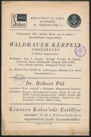 cca 1934-38, össz. 4 db Szász-Rózsavölgyi zenei műsorfüzet (Moria Schen, Waldbauer-Kerpely, Kintses Kolosvár Estéllye, stb.). Kiadói papírkötés, borítón bélyegzővel, részben foltos borítókkal.