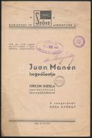 cca 1934-38, össz. 4 db Szász-Rózsavölgyi zenei műsorfüzet (Moria Schen, Waldbauer-Kerpely, Kintses ...