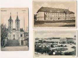 6 db RÉGI történelmi magyar leporellós képeslap: Eger, Szabadka, Budakeszi, Máriagyüd, Sopron, Kassa...