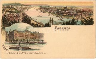 Budapest, Grand Hotel Hungária, Corso. C.J. Burger Art Nouveau litho