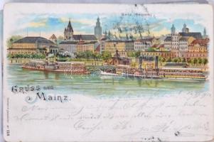 23 db RÉGI német város képeslap, pár lithoval kis albumban / 23 pre-1945 German town-view postcards ...