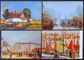 76 db MODERN motívum képeslap: festmények / 76 modern motive postcards: paintings