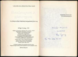 Éger György: A burgerlandi magyarság rövid története. DEDIKÁLT! Bp., 1991, Anonymus. Kiadói papírköt...