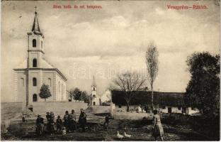 1909 Gyulafirátót, Veszprém-Rátót; Római katolikus és református templomok. Pósa Endre kiadása