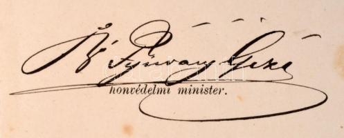 1892 Magyar királyi honv. miniszter kinevezési okirat, báró Fejérváry Géza (1833-1912) sajátkezű alá...